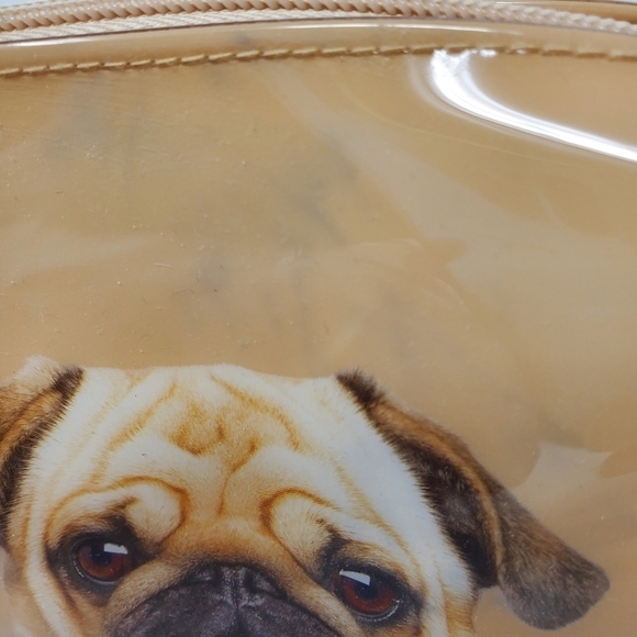 CATSEYE LONDON PUG DOG BEIGE SMALL MAKEUP TRINKET POUCH BAG TRAVEL CASE JEWELRY - Picture 7 of 12